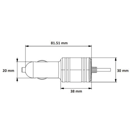 Adattatore veicolare 19,5 VDC - input 12-14 Vdc per notebook