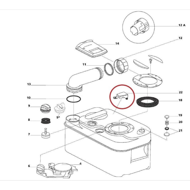 Braccio galleggiante completo cassetta C200...