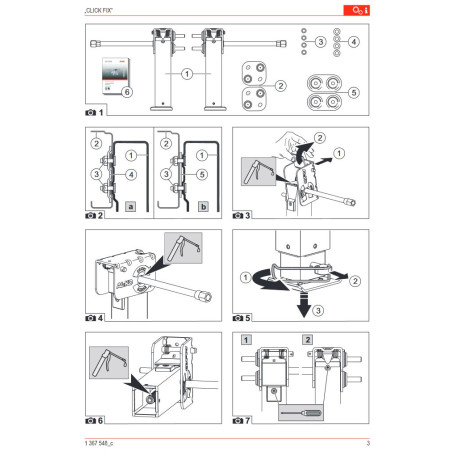 Pies de apoyo AL-KO ClickFix, manivela manual