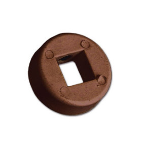Brown fixing escutcheon for handle x latch knob