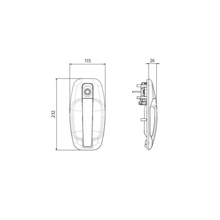 FAP 1115OO28PEN Parte esterna bianca STAR  no chiavi