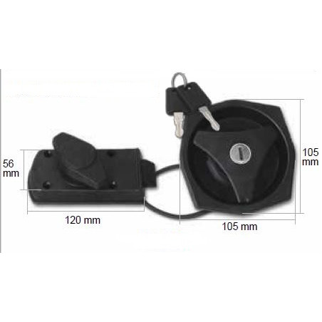 Cerradura de puerta FAP 1034 EUROPA completa con cilindro y llaves