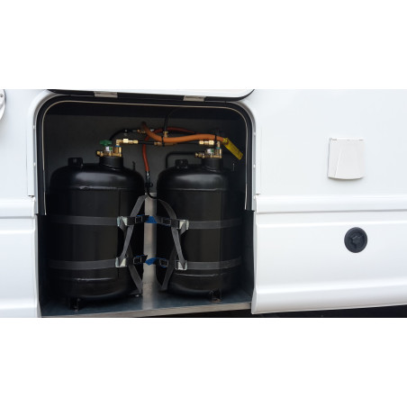 Bouteille de gaz CAMPKO 67R01 acier 30 L - 14 Kg multivalve et manomètre