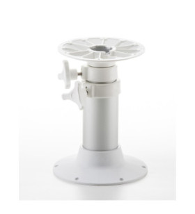 Weißes Teleskop-Tischbein H 720 mm