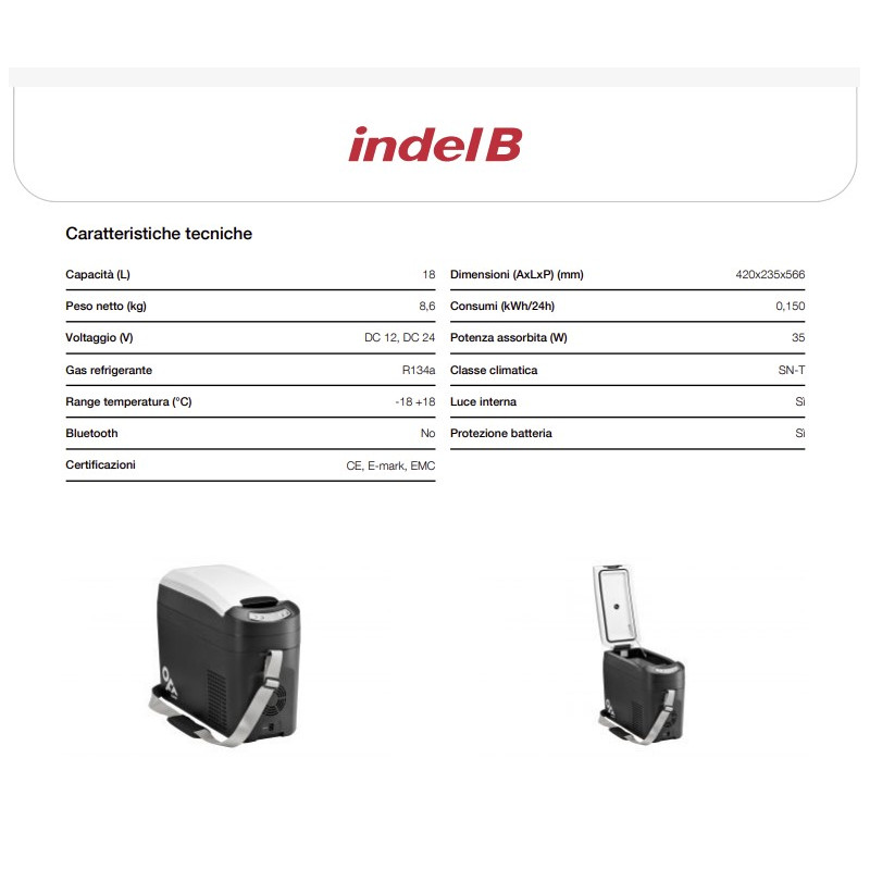 REFRIGERADOR PORTÁTIL TB18 18L 12/24V INDELB...
