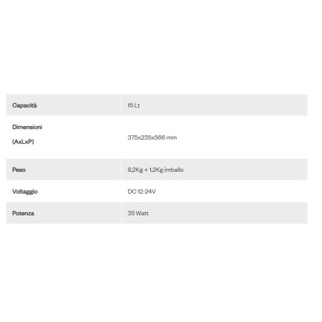 REFRIGERADOR PORTÁTIL TB15 15L 12/24V INDELB (hasta -18°C)