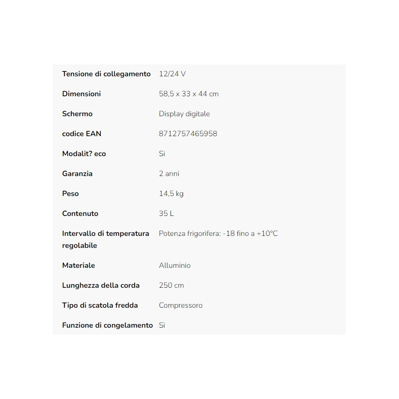 COMPRESSEUR RÉFRIGÉRATEUR MCC-35 AC/DC MESTIC
