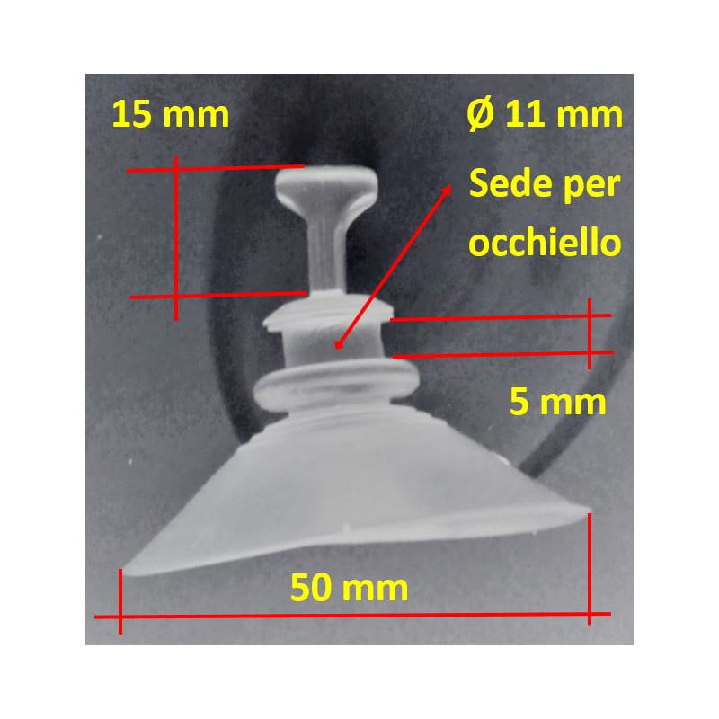 Ventosa PVC transparente 10 piezas