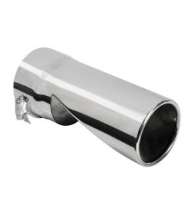 Polished stainless steel tailpipe Ø 55-70 mm