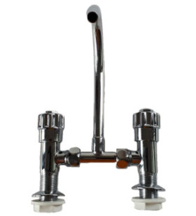 Chromed brass mixer group with blast chiller barrel