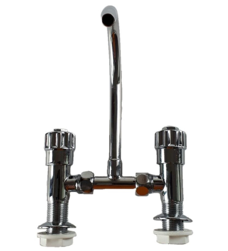 Chromed brass mixer group with blast chiller...