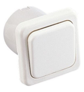 Interruttore 230 V PRESTO Bianco  + cornice + tappo post