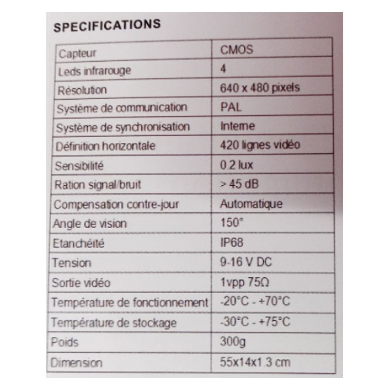 Kit support de plaque d'immatriculation avec...