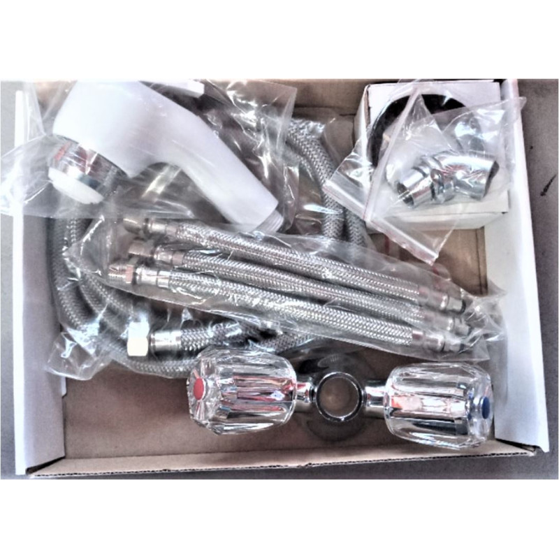 Miscelatore con doccetta a levetta e tubo 1,5 mt