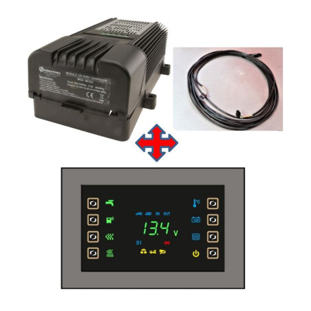 Ladegerätpaket NE324TVDL + Panel NE274TVDL + Kabel NORDELETTRONICA