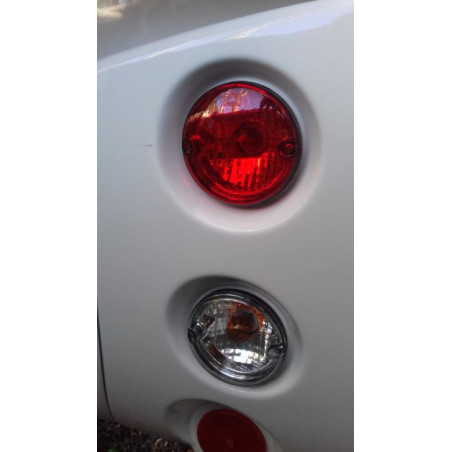 Fanale LED diametro 95 mm retromarcia trasparente 12-24V