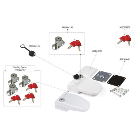 Tapa para cerradura Safe Door después de 2018 FIAMMA 98656M155
