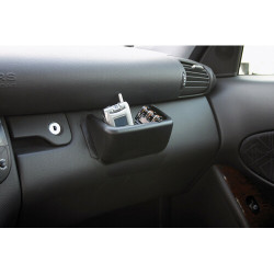 Tasca portaoggetti adesiva 190x100x40 mm plastica nera 2