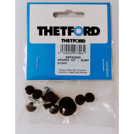 THETFORD Kit de 2 Tacos de Goma Negra y Tornillos para Placas SSPA0040