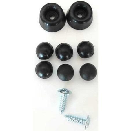 THETFORD Kit de 2 Tacos de Goma Negra y Tornillos para Placas SSPA0040