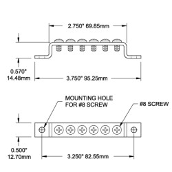 BUSBARS mini 100A mit 6 Plätzen 2