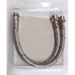 Pair of flex pipes connection M 3/8 for taps " 2