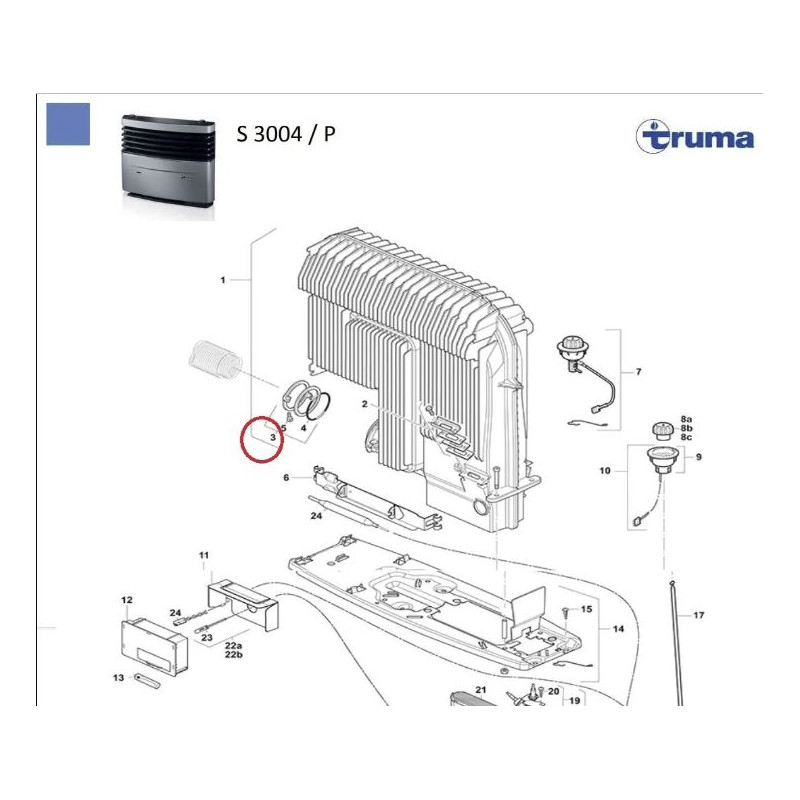 KIT 30036.36 TRUMA CHIMNEY PIPE FASTENING S3002...
