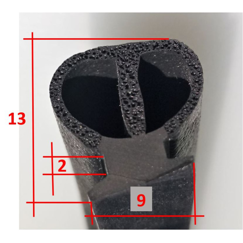 Porte profilée en caoutchouc 5 mt PARAPRESS