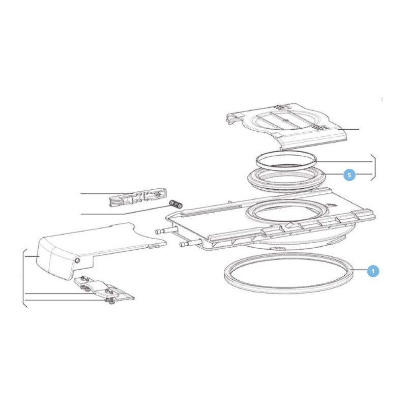 Black sealing ring DOMETIC CT series 3 toilet bowl