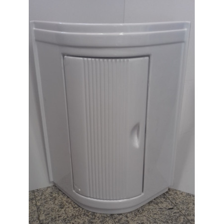 Ecksäule für Badezimmer links weiß 430x430h800