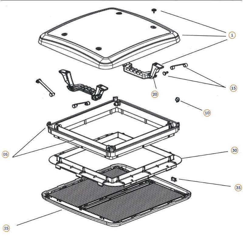Cornice Interna Mini-Heki Dometic Crema RAL9001...