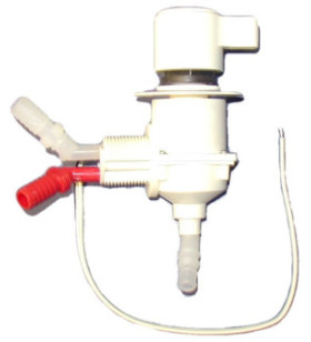 White automatic undercounter premixer with 22 mm hole and...