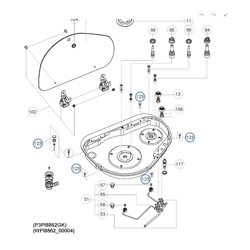 Kit Fissaggio Superiore Fornello Piano Cottura...
