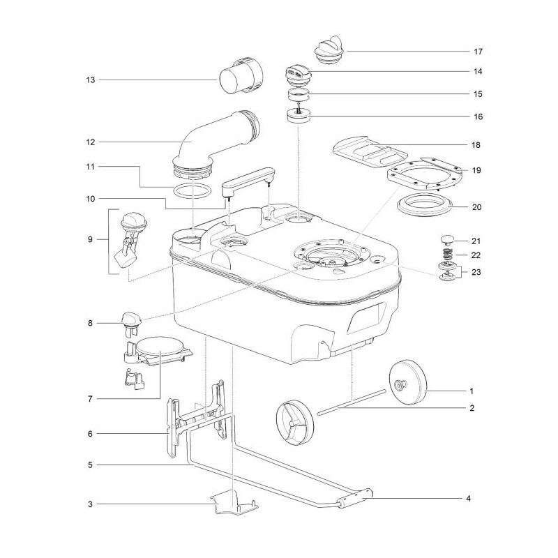 Lüfterknopf Blau RAL5015 Für C220 Thetford -...