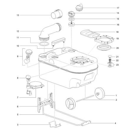 Bouton Ventilateur Bleu RAL5015 Pour C220 Thetford - 0752485