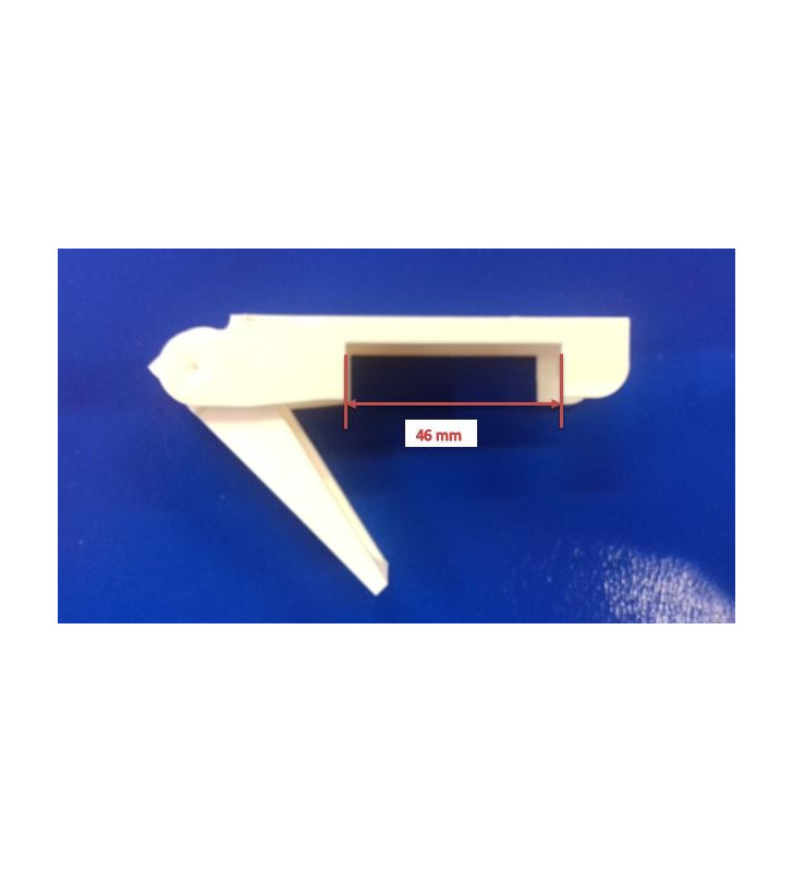 Ivory plastic doorstop up to 45mm block