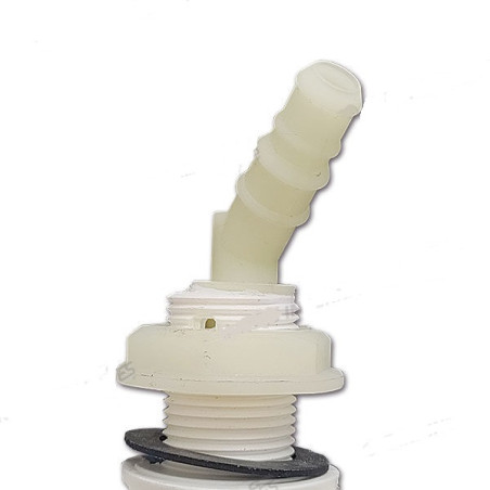 LILIE ABS-Wasserhahn mit weißem Mikroschalter, PG-Anschlüsse, 20 mm Loch