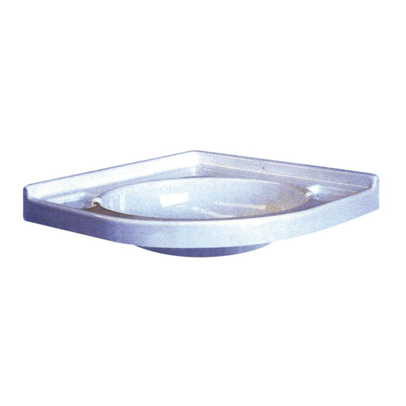 Lavandino per bagno ad angolo 41.8 x 41.8 x H...