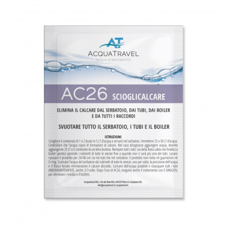 2 AC26 ACQUATRAVEL LIMESCALE DISSOLVES sachets