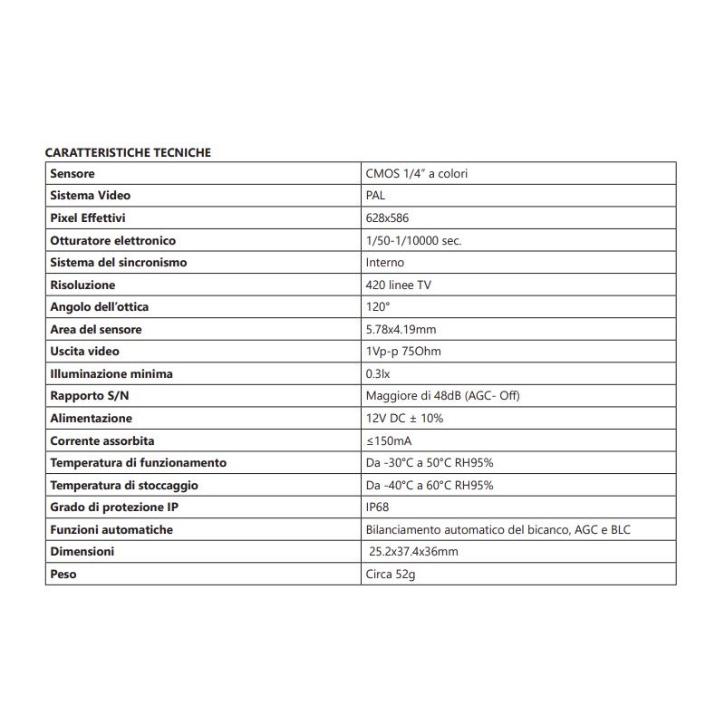 Farb-CMOS-Rückfahrkamera mit Nachtsicht