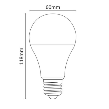 Classic LED bulb 9-30V 10W 890lm 4000K E27