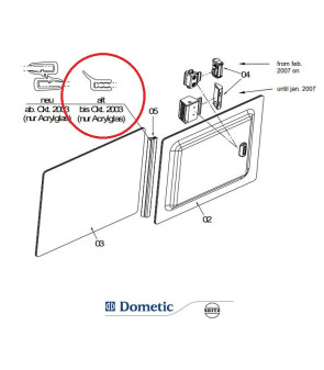 1 meter SEAL FOR SLIDING WINDOWS SEITZ up to 10/2003 - D0013Z - 9104104477