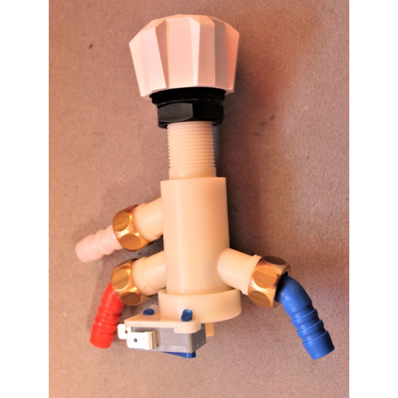 Miscelatore sottotavolo con switch bianco