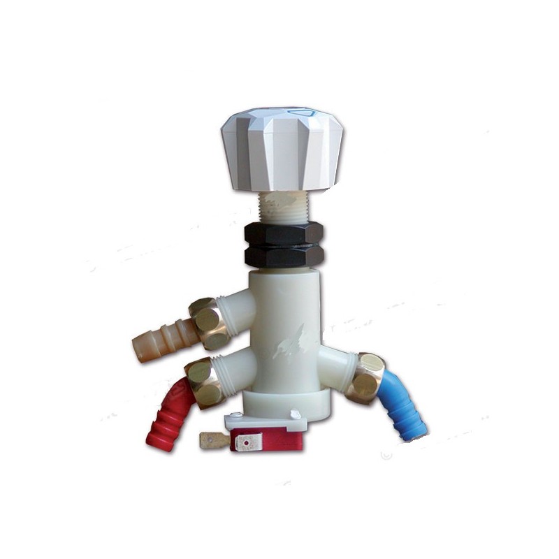 Miscelatore sottotavolo con switch bianco