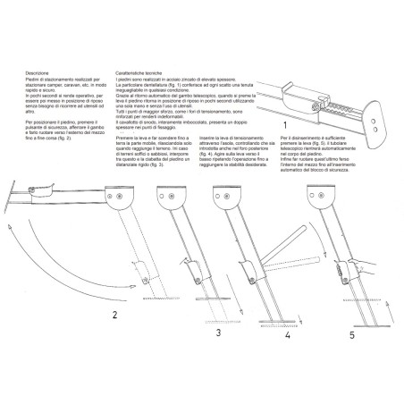 Paar Standfüße 35/48 cm
