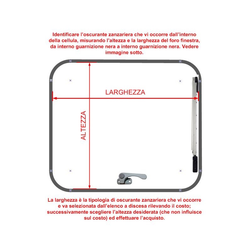 Zanzariera Oscurante tipo GM da 91 a 180 cm con...