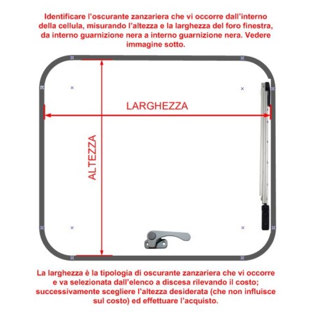 Zanzariera Oscurante tipo GM da 91 a 180 cm con cornice