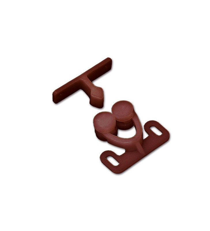 Arrêt de porte marron 2 roues int. 28,5