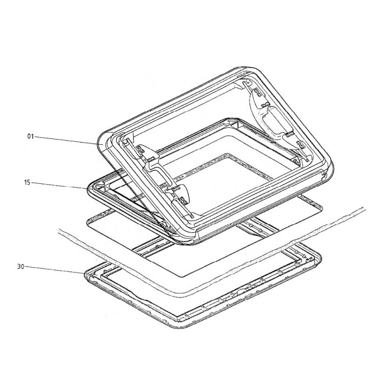 CORNICE INTERNA COMPLETA HEKI 1 - DOMETIC 560E0125