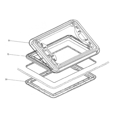 CADRE INTERNE COMPLET HEKI 1 - DOMETIC 560E0125